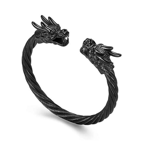 Bracelet funéraire dragon pour homme, l'hommage en or rose