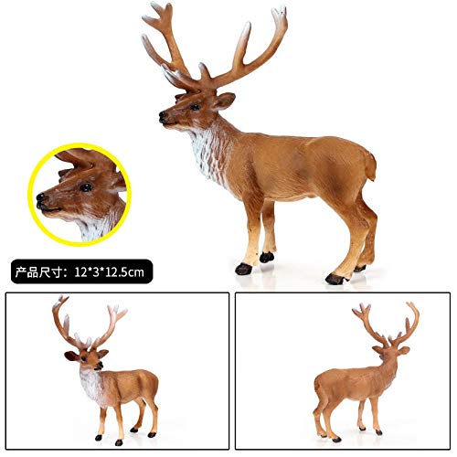 Modèle solide cerf sauvage KELIEQA figurine d'animal de simulation statique