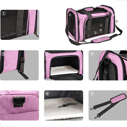 Bolsa De Transporte Pet Reforçada 50x35x32 Viagem Cabine Avião Carro Cão Gato