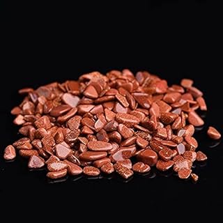 HXSCOO 50/100g Natural Stones Gravel Crystals Chip Quartz Minerals Reiki Healing Tumbled Agates Specimen Gemstones Home Aquarium Decor (Color : Golden Sand, Size : 100g)