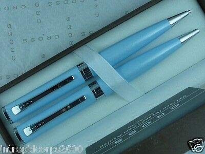 Image of Cross Limited Edition Sage Cerulean Blue Pen and Pencil Set