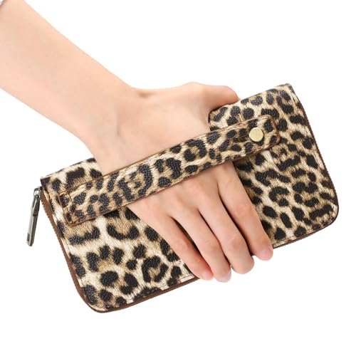 Image of GAEKEAO RFID Leather Wristlet Wallet for Women with Grip Strap