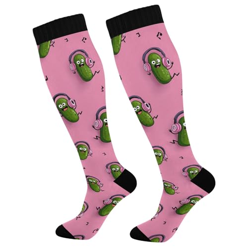 Image of Fisyme Socks for Women Men, Warm Comfort Athletic Crew Running Hiking Cycling Compression Socks