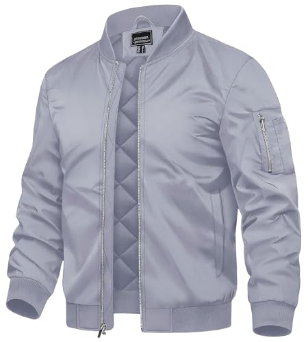 TACVASEN TACVASEN Men's Bomber Jacket Thermal Quilted Winter Coat for Daily Wear