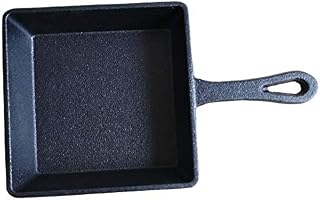 HAWOK 5.4inchSmall Square Cast Iron Skillet With Handle Pre-Seasoned Fry Pan