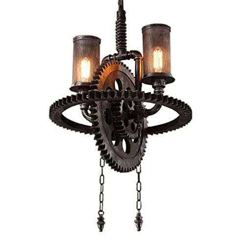 Chandelier style vintage luminaire suspendu industriel rétro métal noir CFWSHJ