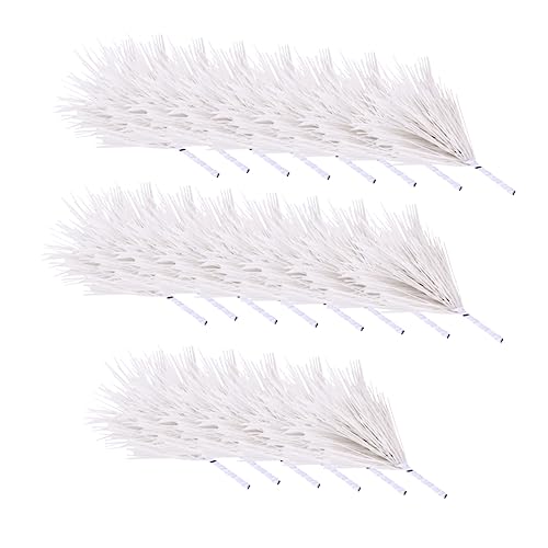 MUCKLILY 30Pcs Lifelike Pine Needle Branches Versatile White Artificial Sprays for Christmas Wedding and Party Decorations for Wreaths and Holiday Home Decor