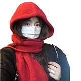 Tyinerc Gorro de punto | Paño protector suave a prueba de viento, gorro de punto suave con calentador de cuello, para mujeres en actividades al aire libre, por ejemplo, senderismo, ciclismo, pesca y