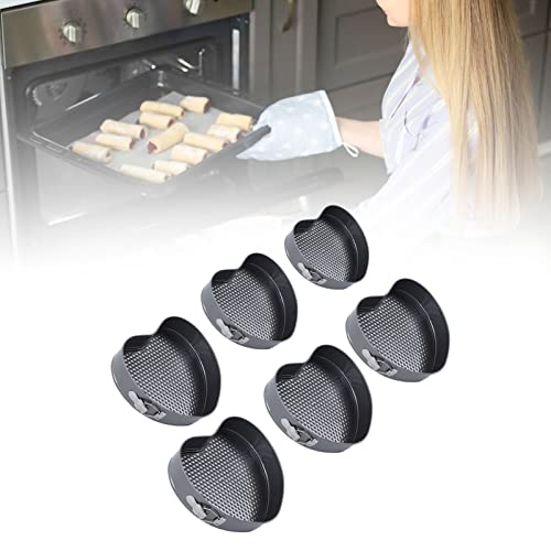 Springform Pan Heart Shape Mini Cheesecake Pan Set Of 6, Cake Pan Heart Baking Molds Accessories With Spring Buckle,Air Fryer & Christmas,Valentine's Day Baking #TOP3