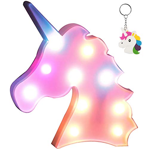 AIZESI Colorful Unicorn Light,Neon Unicorn Marquee Sign,Unicorn Lamp Party Supplies,Unicorn LED Night Light Wall Decoration Room Decor for Little Girls,Living Room,Bedroom as Kid's Gifts