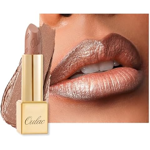 Oulac Metallic Nude Gold Lipstick Cover