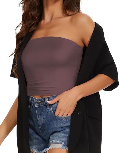 Image of Summer Tube Tops Basic Crop Tops for Women Strapless Tank Casual Tunics Sexy Short Shirts 2026