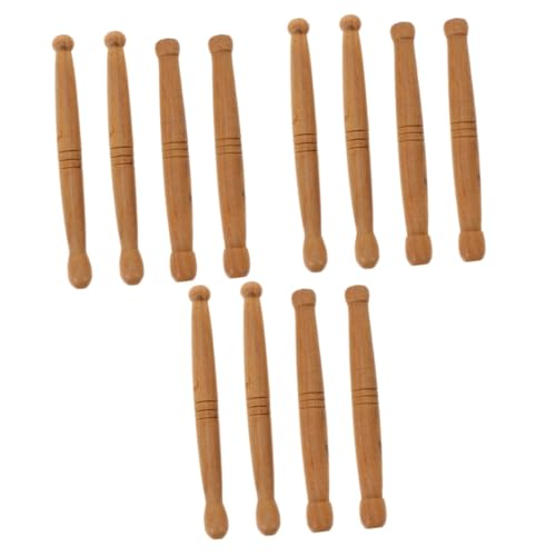 Outils de massage acupression FRCOLOR en marron pour la détente du corps, lot de 12 pièces