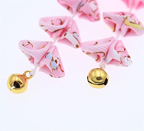 Pinza para cabello estilo japonés con diseño de flores y borlas, accesorio decorativo para kimono, ideal para fiestas y disfraces (rosa) miniatura 4