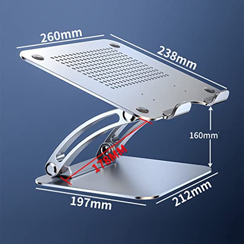 Soporte for computadora de aluminio con base elevada y diseño ergonómico premium para escritorio 3