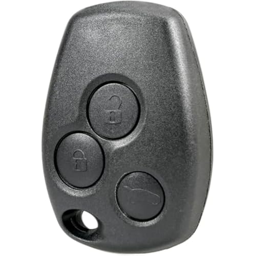 Carcasa Mando Llave Del Coche 3 Botones,Funda De Llave De 2 Botones,Compatible Con Renault Clio,Twingo,Megane,Laguna Y Kangoo,Botones De Abrir Y Cerrar,con Zócalo De Pila