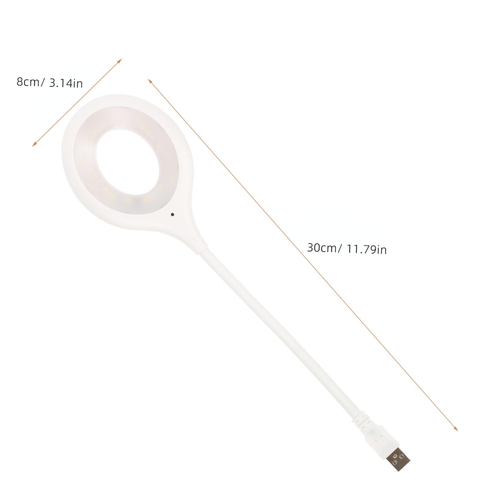 TEHAUX USB Voice Activated Bedside Reading Lamp Flexible Gooseneck Light for Night Reading Soft LED Light for Home Dorm and Hotel Use Portable and Easy to Store