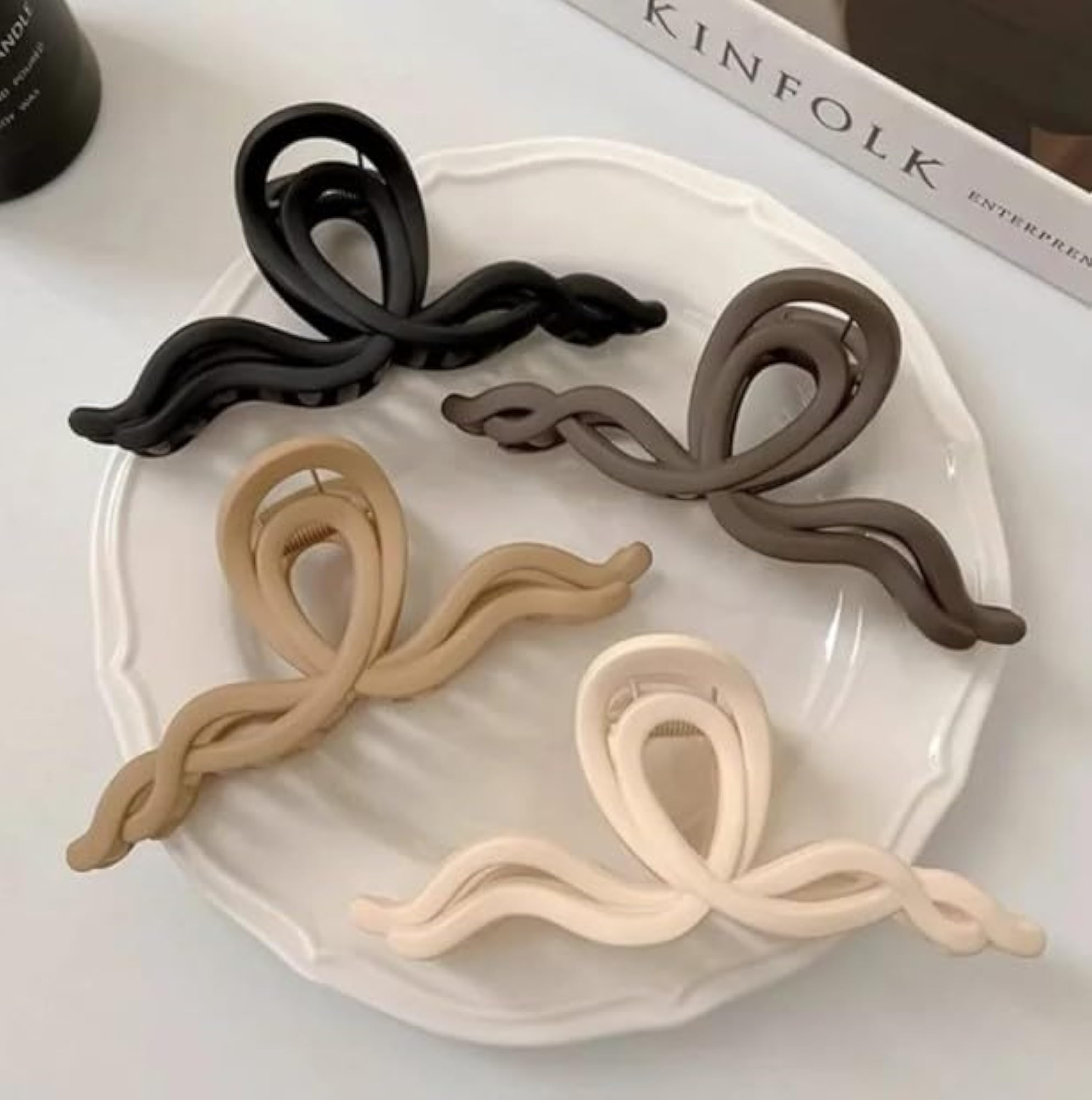 6 Pcs Hair Claw Clips for Thick, Thin & Curly Hair