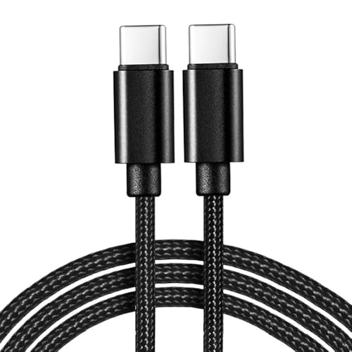 USB C to USB C Cable 1M Nylon Braided USB Type C Data Cable 60W Fast Charging High Speed Data Transfer Compatible with iPhone 16/15 iPad Pro MacBook Pro/Air Samsung Galaxy Google Pixel