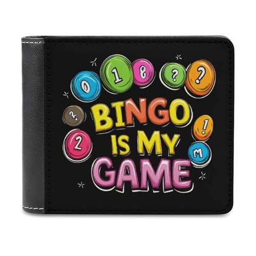 BINGO Is My Game Slim Wallet for Men Women PU Bifold Wallets Small Card Holder Travel Coin Purse