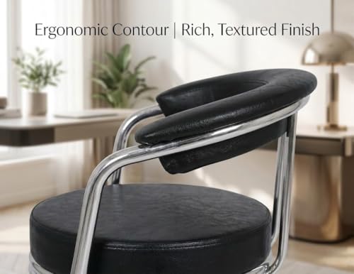 Image of Modern Magam Bar Stool with 360 Swivel | Height Adjustable Bar Chair | Counter Stool & High Chairs | Comfortable for Home, Office, Restaurant Bar, Cafe & Cash Counter - (Black)
