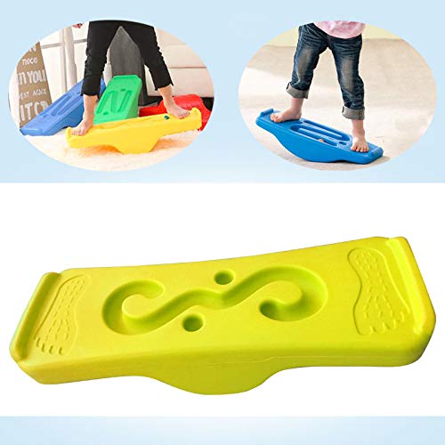 DTTKKUE Bambini Equilibrio di Formazione Giocattolo sensoriale integrazione Trainer Giocattoli per Bambini Balance Board Balancing Bambini Giocattoli Infanzia con 6 Palla,Giallo,ZType