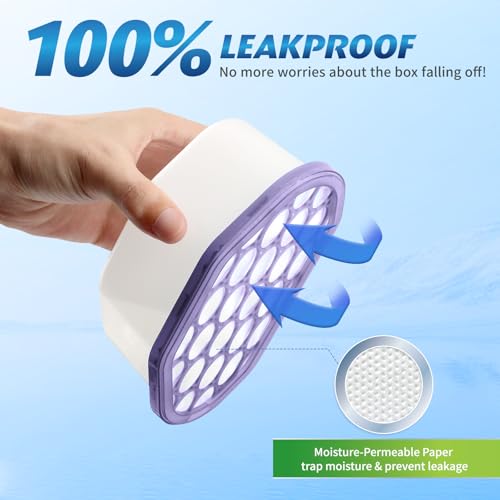 Image of Ksend Moisture Absorbers, 12 Pack, Compact Dehumidifier for Closet, Efficient Humidity Absorber Boxes, Moisture Absorber for Closet, Odor Eliminator with Lavender Fragrance, Purple, 6.4oz, 300ml