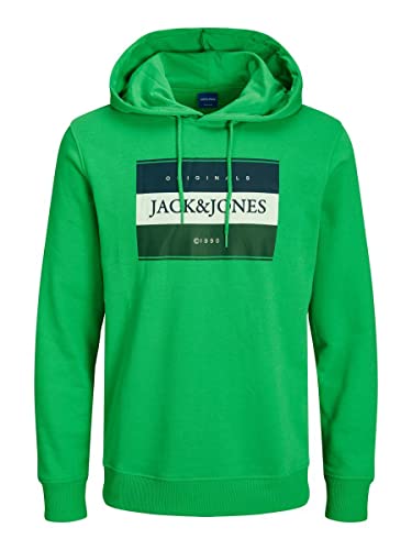 JACK & JONES Men's JORCODYY Sweat Hood Kapuzenpullover, Island Green, XL