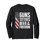 Guns Titties Beer And Freedom USA Flag Apparel