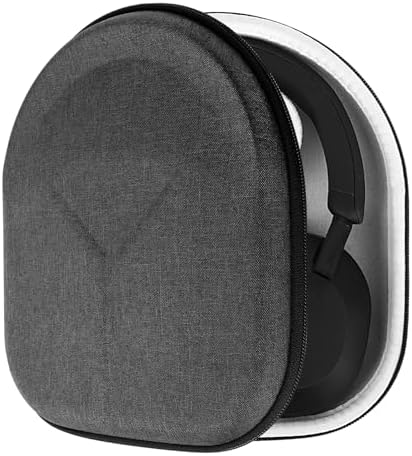 Geekria Shield Case compatibel met Jabra Elite45h, Evolve2 75/65/55/50/30 en meer, vervangende beschermende harde reiskoffer met kabelopslag (Zwart