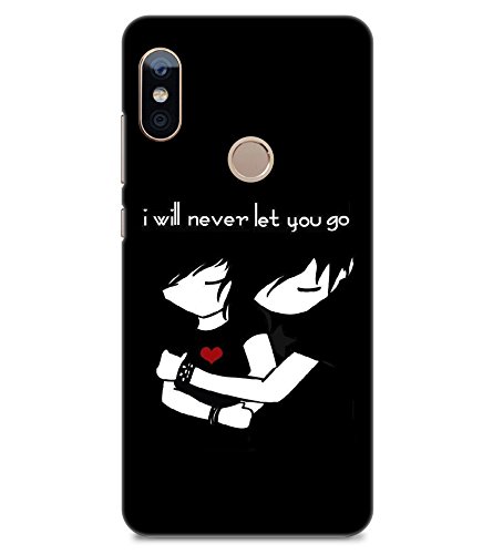Chiraiyaa Designer Printed Premium Back Cover Case For Xiaomi Mi Redmi Note 5 Pro I Will Never Let You Go Boy Girl Friend Valentine Miss Kiss Girl Boy Heart Multicolor Multi Coloured
