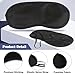 TOPTIE 4 Pack Polyester Sleep Mask, Elastic Eye Mask Blindfold for Sleep Work Travel Study, 3 1/8