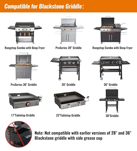 NUPICK 60-Pack Blackstone Griddle Accessories, 5017 Grease Cup Liner for Blackstone 17\"/22\"/30\"/28\"/36\" Griddle, Drip Pan Grease Catcher Cup Liner, Disposable Aluminum Foil Drip Pan Liner - Thumbnail 3