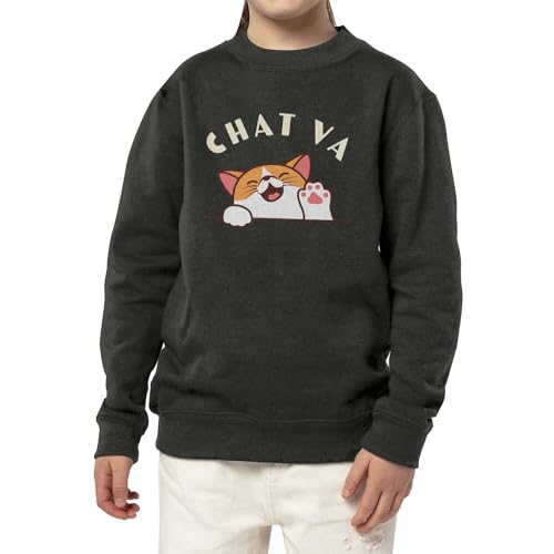 Sweatshirt enfant chat va chaton, l'idée cadeau d'anniversaire parfaite
