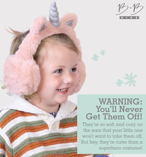 Image of Brook + Bay Kids Ear Muffs - Winter Animal Earmuffs - Cozy Ear Warmers