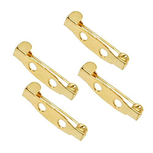 Angoily 200 Piezas Broche de Cierre broches bayetas Broche Dorado Bricolaje y Manualidades Alfiler de Broche respaldos Pasador de Bloqueo Largo Patas Seguro Bar alfileres Traseros Golden