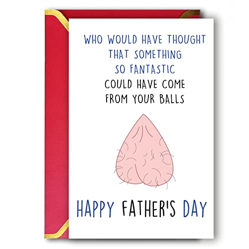 Ziwenhu Hilarious Father To Be Gifts First Time, Rude Father Day Cards Gifts From Kids, Special Father’s Day Card For Daddy From Wife,Funny Father's Card With Envelope #TOP10