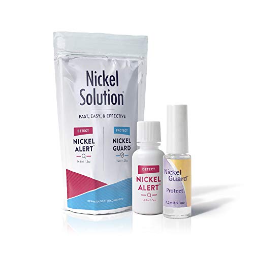 Nickel Solution â€“ 1 Nickel Alert Testing Solution & 1 Nickel Guard Protective Coating, Perform 200+ Tests on Any Metal, Nickel Allergy Starter Kit by NoNickel