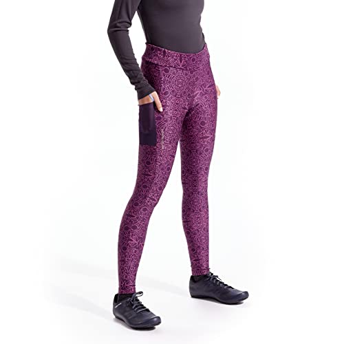 PEARL IZUMI Sugar - Mallas térmicas de ciclismo para mujer, con gamuza acolchada, color damasco, talla S Cover
