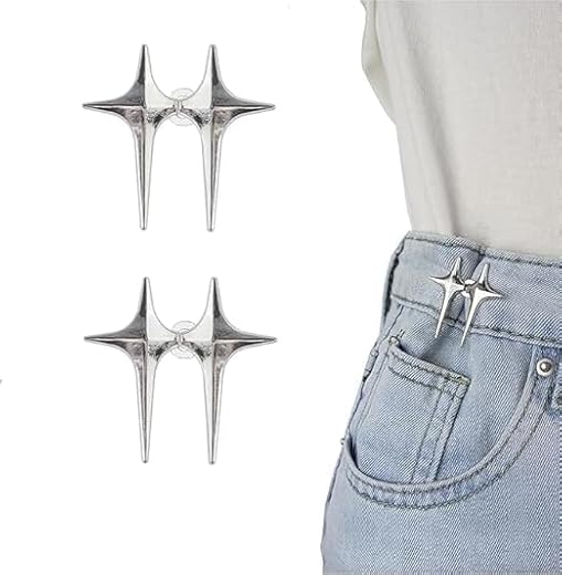 ATIRAMANIYA Adjustable Jeans Waist Button, Detachable Pearl Waist Buckle for Loose Pants, Skirts &amp; Robes, Instant No-Sew W...