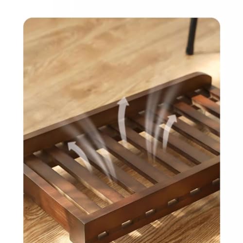 Soporte para CPU soporte escritorio bandeja chasis rack base aumentada bandeja gabinete estante con polea soporte para computadora (B) miniatura 4