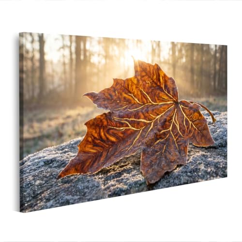 Impression sur toile feuilles d'automne édition K2 tableau salon haut de gamme
