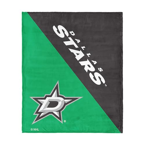 Northwest NHL Dallas Stars Halftone Silk Touch Throw Blanket, 46 x 60 in, Ultra Soft Plush Polyester, Lightweight Warm Decorative Couch Bed Hockey Fan Gift