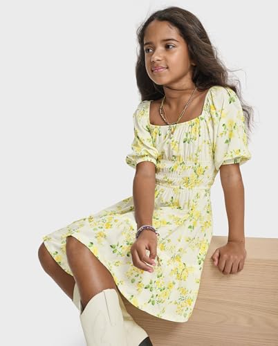 Image of The Children's Place girls Floral Smocked Babydoll Dress