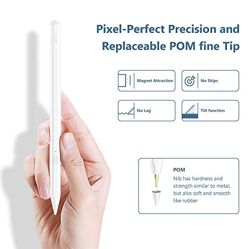Uogic Stylus Pen for iPad 9th&10th Generation,Palm Rejection with Magnetic,Pen for iPad Compatible with (2018-2023) Apple iPad Pro 11&12.9 inch, iPad 6/7/8/9/10th, iPad Mini 5/6th, iPad Air 3/4/5th - Image 7