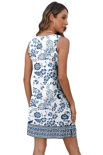 Image of BKRIVE Coverup Summer Dresses for Women 2026 Eyelet Casual Loose Sleeveless Sundresses Tank Dresses with Pockets