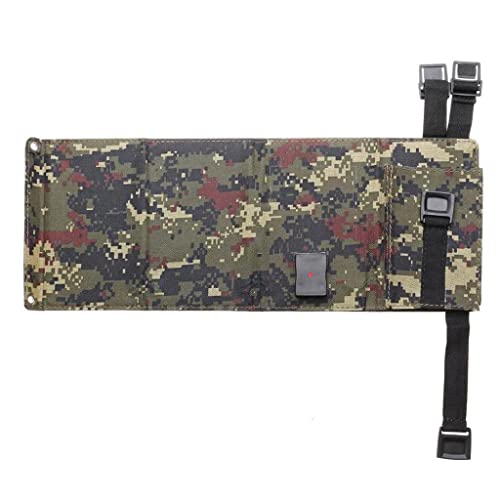 Image of Portable Foldable Solar Panel Charger USB Dual Port Power Bank Army Green