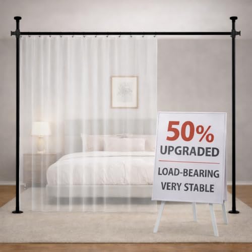 Jilron Tension Curtain Rods No Drill Adjustable Room