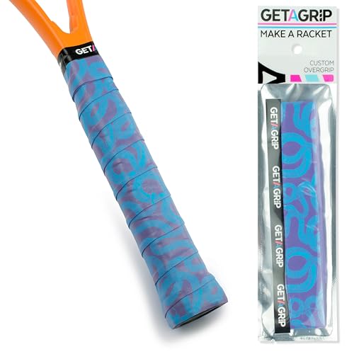 GET A GRIP Racket Overgrips Anti-Slip Tennis Grip Wrap Sweat Absorbent & Quick-Dry Handle Tape for Tennis Padel & Pickleball (Hydra 1)