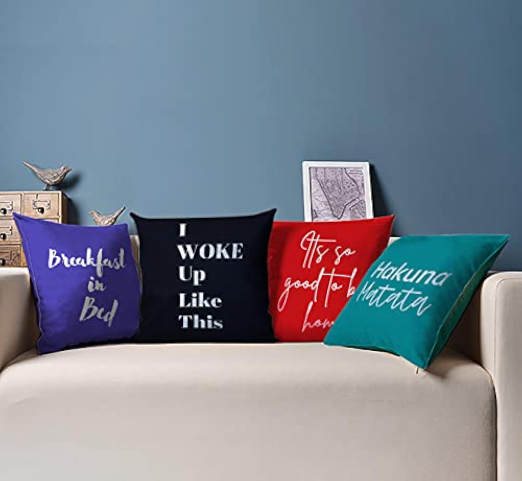Printed Cushion Cover, Artisan Handwoven Rayon with Cotton Base